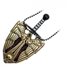 FB217 Golden Evil Angel Neck Knife With Hidden Blade and Necklace