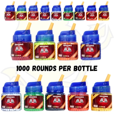 BB1000 1000-pc. Bottle 6mm BB's Assorted Colors