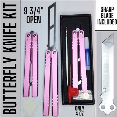 BF1001pink Butterfly Knife with Kit