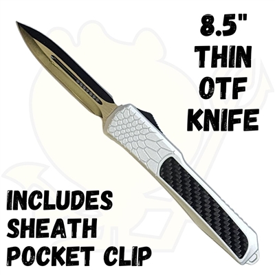 EL157 OTF Knife 8.5" Thin Handle with Carbon Fiber