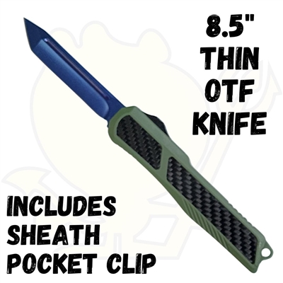 EL206 OTF Knife 8.5" Thin Handle with Carbon Fiber