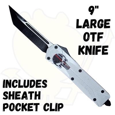 EL74 Red Line Skull 9" Large OTF Knife