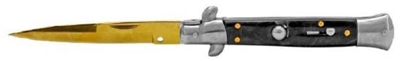 AFK004CBK-GD  Stiletto Automatic Switchblade Knife