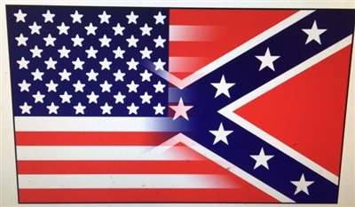 3'x5' Half and Half Confederate/ American Flag