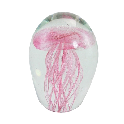 zbg026 Pink glass jellyfish