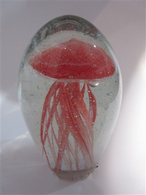 zbg037 red glass jellyfish