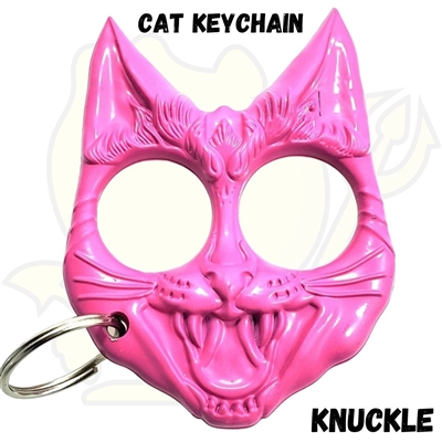 KY02pk Cat Keychain ABS