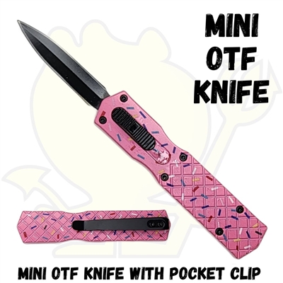 wholesale Sprinkles Mini OTF Knife with Pocket Clip
