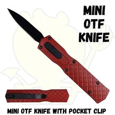 Mini OTF Knife with Pocket Clip