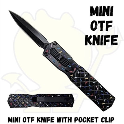 wholesale Sprinkles Mini OTF Knife with Pocket Clip