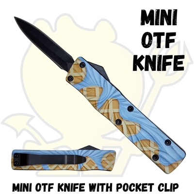 Mini OTF Knife with Pocket Clip
