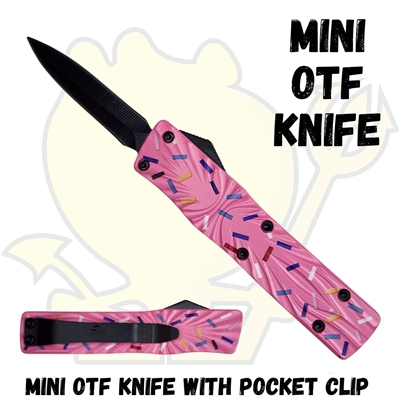 Mini OTF Knife with Pocket Clip