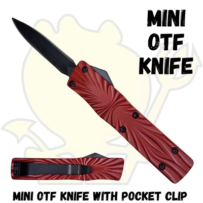 Mini OTF Knife with Pocket Clip