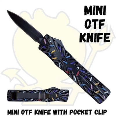 Mini OTF Knife with Pocket Clip