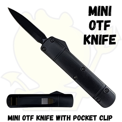 Mini OTF Knife with Pocket Clip