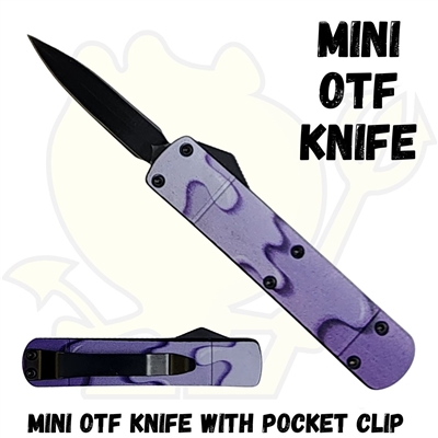Mini OTF Knife with Pocket Clip