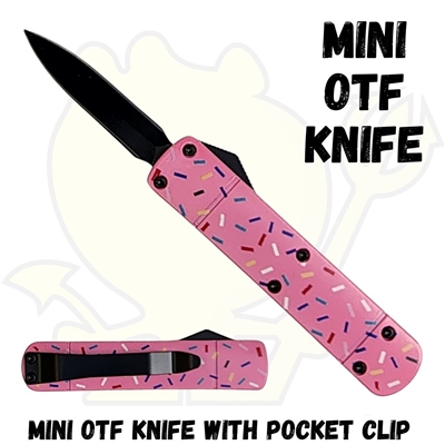 Mini OTF Knife with Pocket Clip