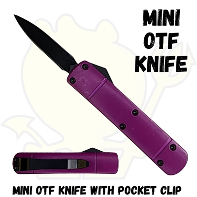 Mini OTF Knife with Pocket Clip