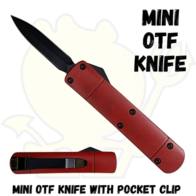 Mini OTF Knife with Pocket Clip