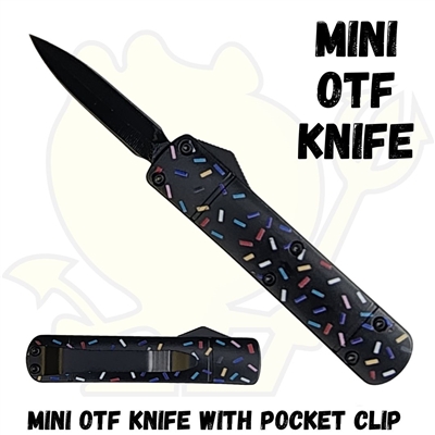 Mini OTF Knife with Pocket Clip