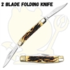 PBC2B 2.5" Closed 2 Blade Folding Pocket Knife
