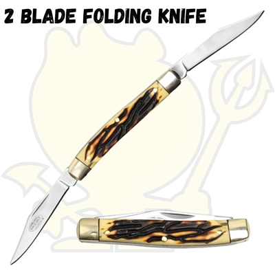 PBC2B 2.5" Closed 2 Blade Folding Pocket Knife