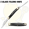 PBC2BW 2.5" Closed 2 Blade Folding Pocket Knife