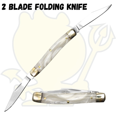 PBC2WT 2.5" Closed 2 Blade Folding Pocket Knife