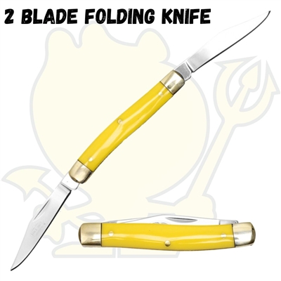 PBC2y 2.5" Closed 2 Blade Folding Pocket Knife