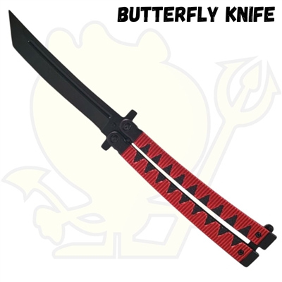 Butterfly Knife Katana Style with Tanto Blade