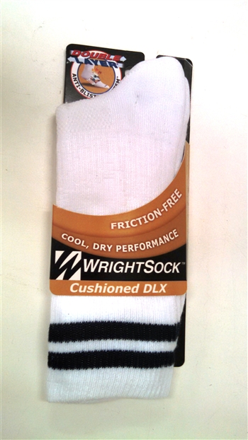 NEW Wright Cushioned DLX White Crew Socks