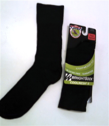 NEW Wright Cool Mesh II Black Crew Socks