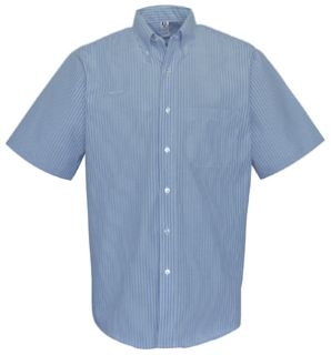 W/C Old Style Stripes Mens Short Sleeve Button Down
