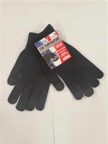 KNIT GLOVES WITH CONTROL DOTS/TOUCHSCREEN TIPS