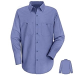 Medium Blue Long Sleeve Shirt, regular length