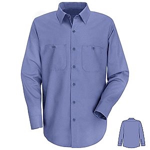 Medium Blue Long Sleeve Shirt, Tall