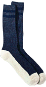 Blue Crew Health Socks with White Foot