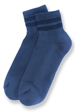 Blue Padded Mini Crew Socks