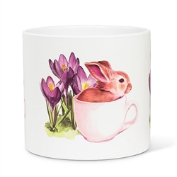 Large Bunny & Crocus Planter