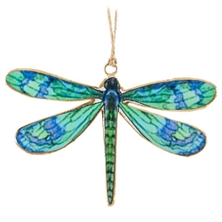 Large Dragonfly Ornament Blue/Green