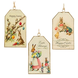 Easter Themed Tag Ornament, Assortment of 3  