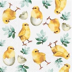 Large Chickens in Eggs Napkin package of 20