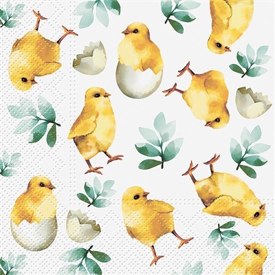 Large Chickens in Eggs Napkin package of 20