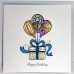 Quilling Card "Happy Birthday - Balloon Surprise"