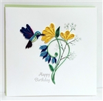 Quilling Card "Happy Birthday Butterfly with Bluebells"