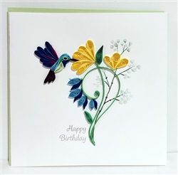 "Happy Birthday Butterfly with Bluebells"