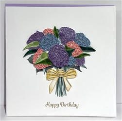 "Happy Birthday Hydrangea Bouquet"