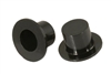 Black Plastic Mini Top Hats for Doll House Miniatures Favors Crafts 24mm / 28mm