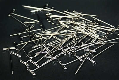 1-3/4" Nickel Plated Fine, Sharp Steel T-PINS