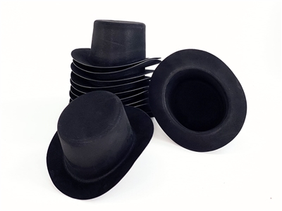 CalCastle Craft Mini Black Top Hat 2" 4" 4.5" 6.5" 8" Party Decoration 12 pcs